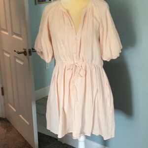 Peach colored dress gauze type material